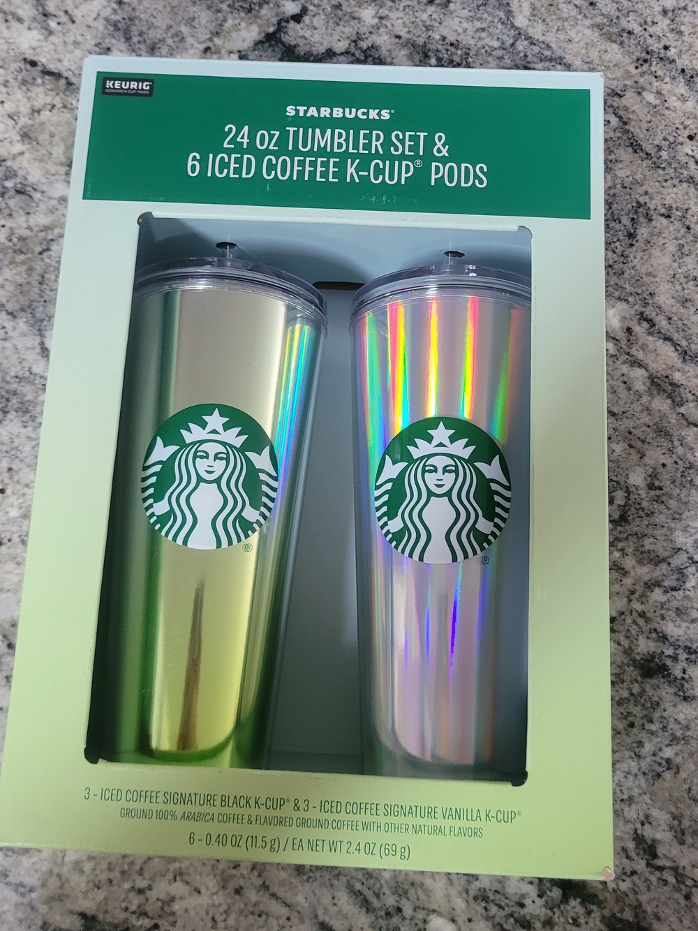 Starbucks 24 oz Tumbler Set - 2 Pack w/Coffee Pods